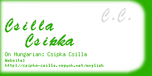 csilla csipka business card